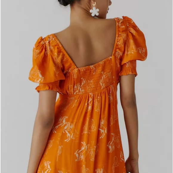 Urban Outfitters Sunset Orange Mini Dress - Picture 3 of 8